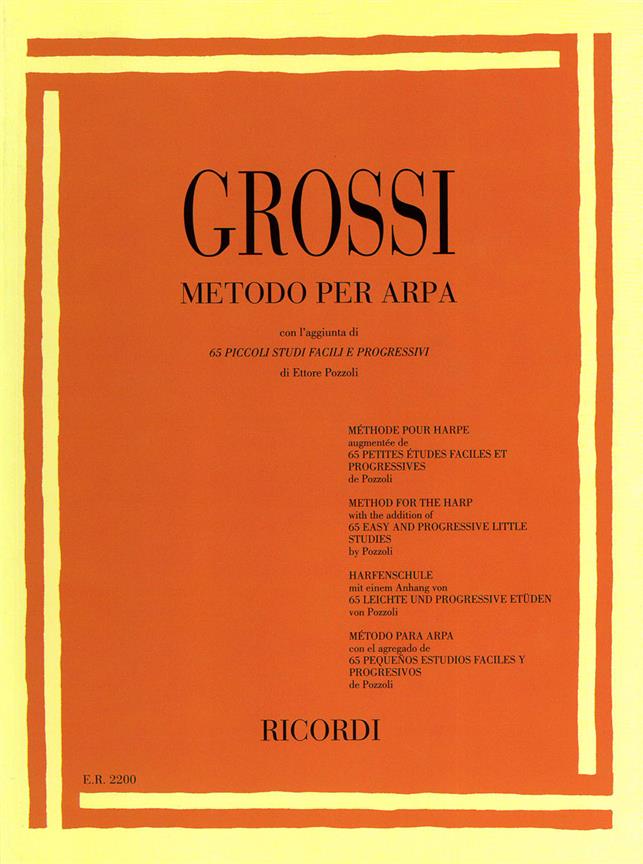 Metodo Per Arpa - con l'aggiunta di 65 piccoli studi facili e progressivi - učebnice pro harfu